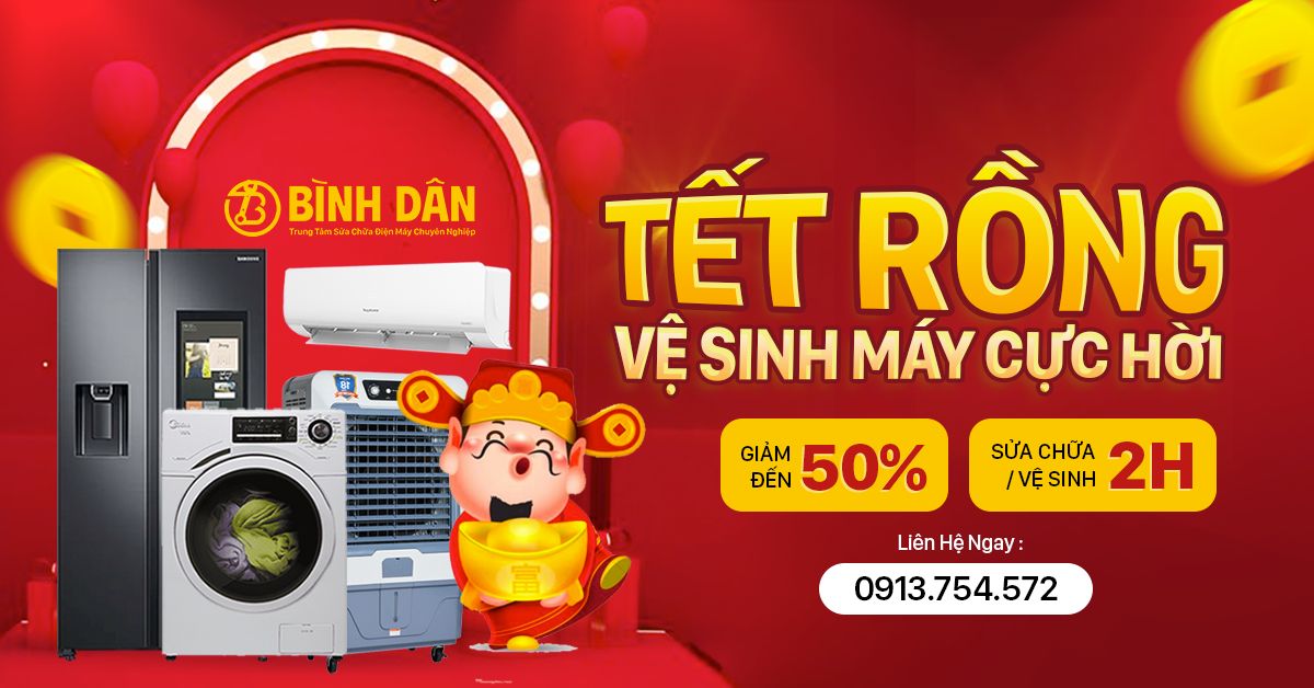 Ưu đãi giảm 50% vệ sinh máy lạnh, máy giặt